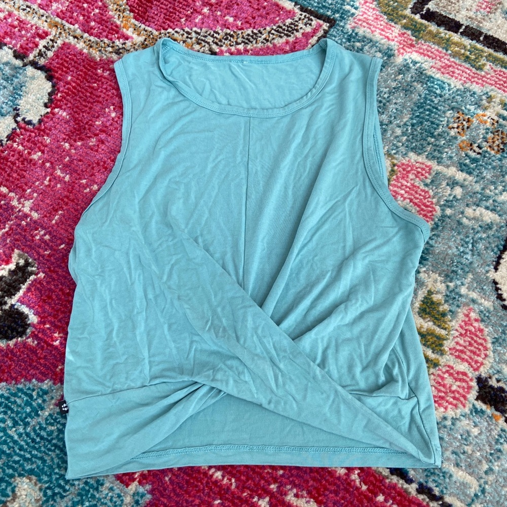 Bearded Goat twisted crop tank top